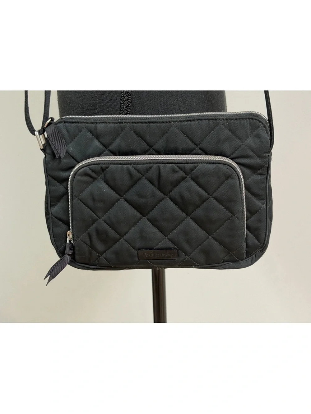 Vera Bradley Little Hipster Black Crossbody Microfiber Classic